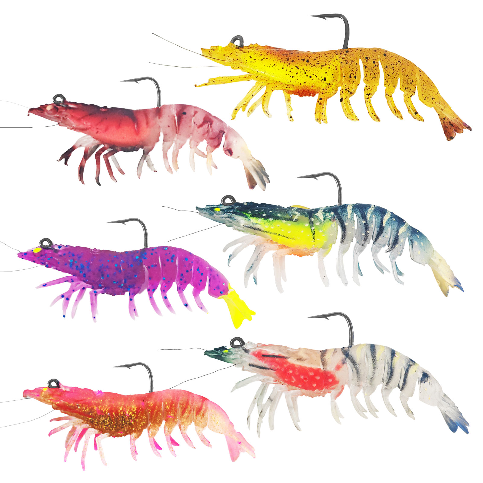 Fishing Hook Box - FREE FISHER 6 adet/Kutu Balıkçılık Karides