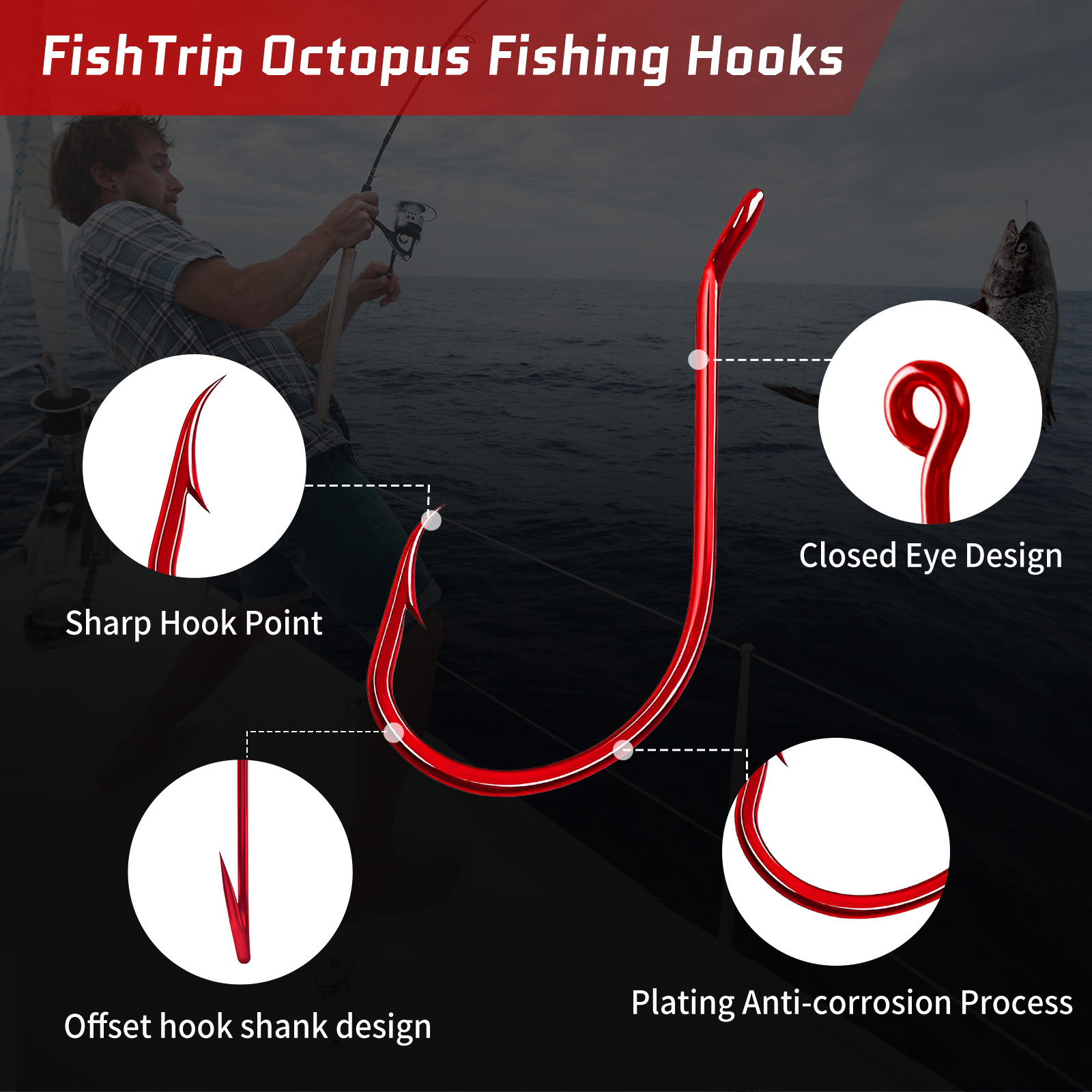 9KM 100 Adet Ahtapot Kanca Kır - Fishing Hook Circle incelemesi ve fiyatı